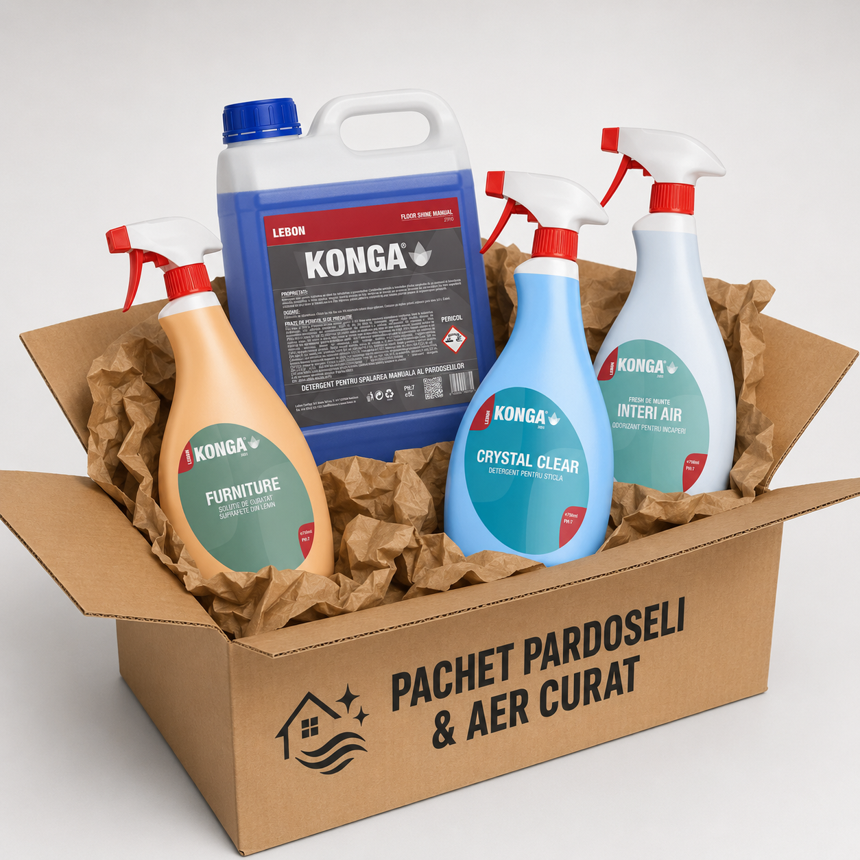5. Pachet Pardoseli & Aer Curat – Kit Casă Proaspătă | 4 Produse Konga