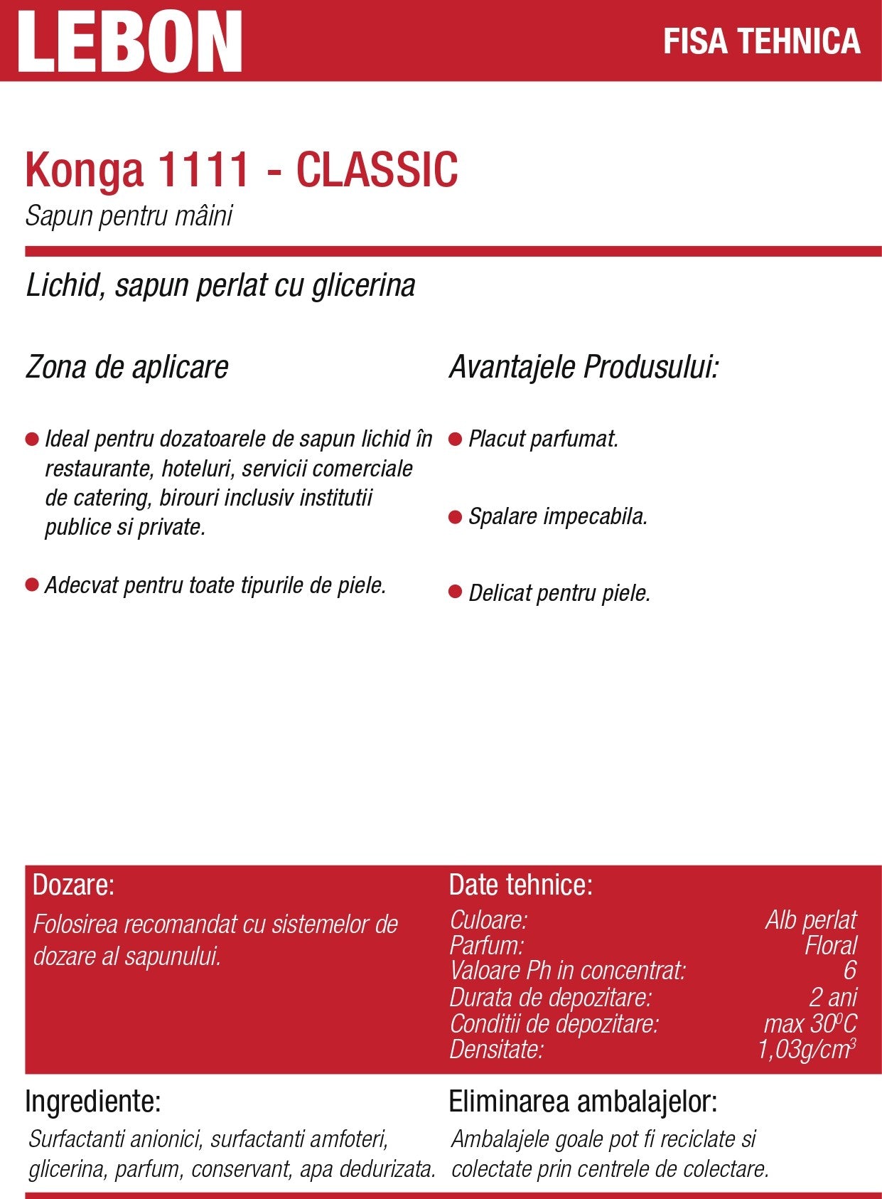 Săpun lichid profesional pentru mâini 1L