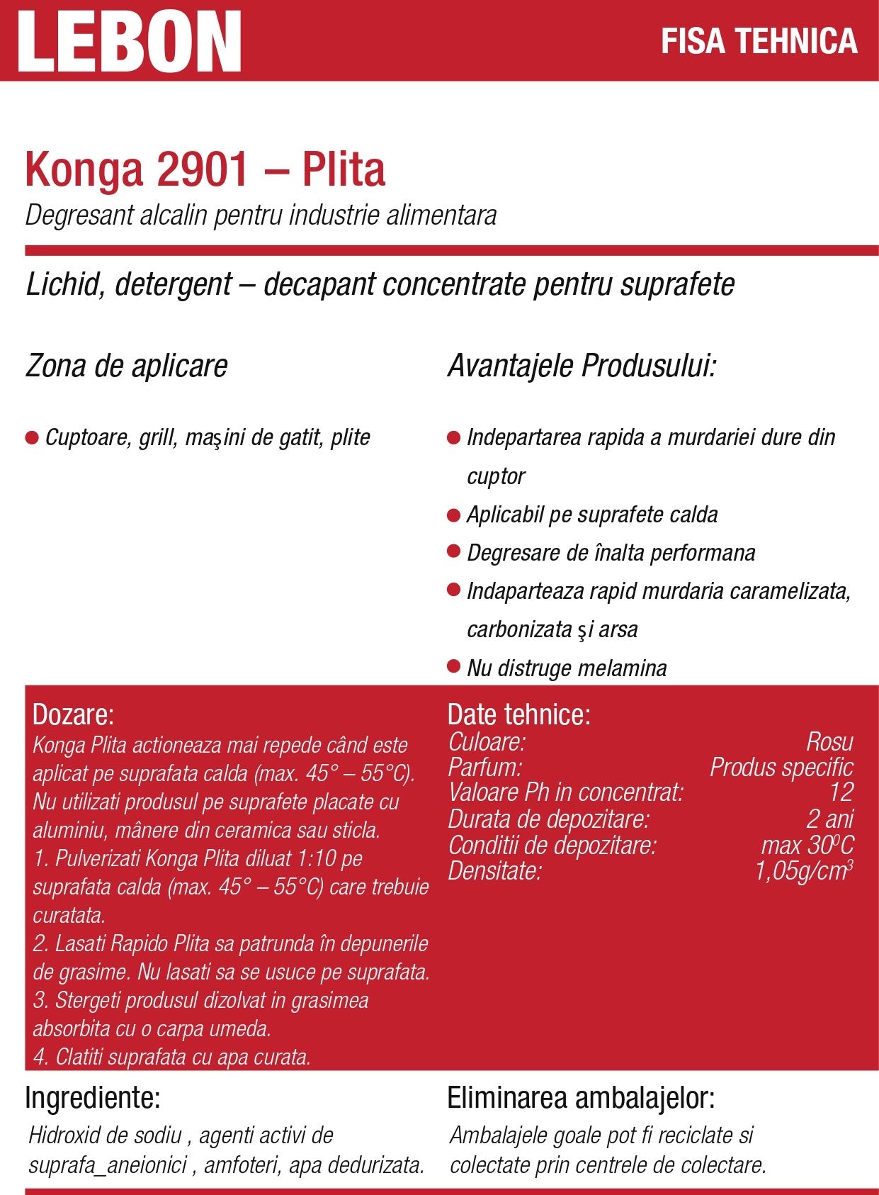Degresant profesional pentru cuptoare și plite 5L